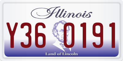 IL license plate Y360191