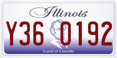 IL license plate Y360192