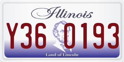 IL license plate Y360193