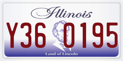IL license plate Y360195