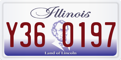 IL license plate Y360197