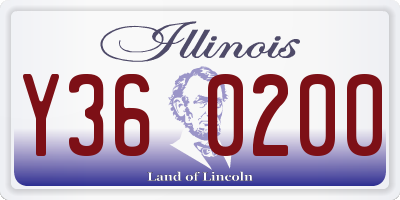 IL license plate Y360200