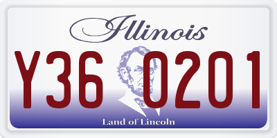 IL license plate Y360201