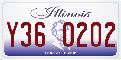 IL license plate Y360202