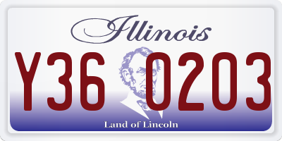 IL license plate Y360203