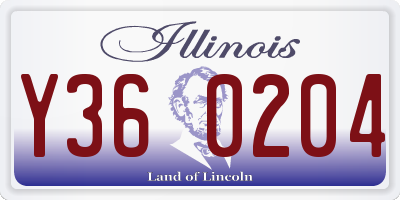 IL license plate Y360204