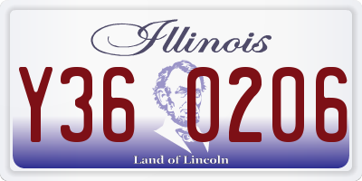 IL license plate Y360206