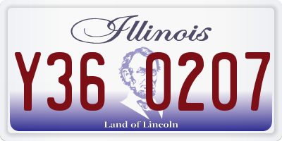 IL license plate Y360207