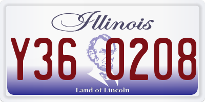IL license plate Y360208