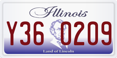 IL license plate Y360209