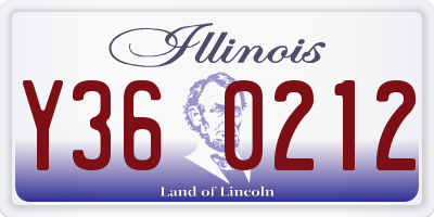 IL license plate Y360212