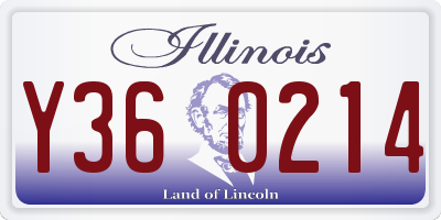 IL license plate Y360214
