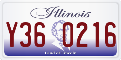 IL license plate Y360216