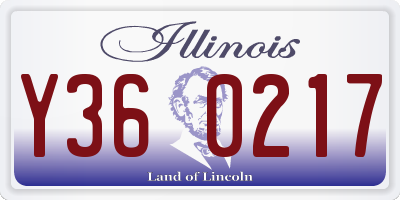 IL license plate Y360217