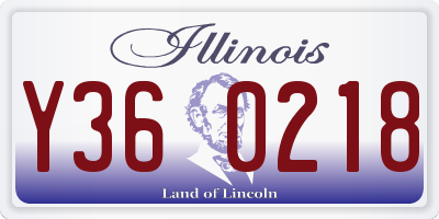 IL license plate Y360218