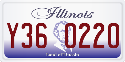 IL license plate Y360220