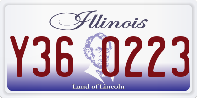 IL license plate Y360223