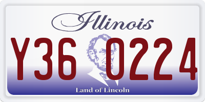 IL license plate Y360224