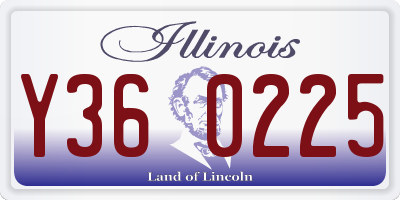IL license plate Y360225