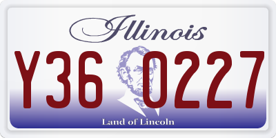 IL license plate Y360227