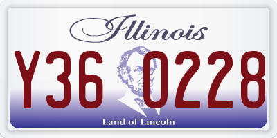 IL license plate Y360228