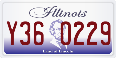 IL license plate Y360229