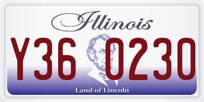 IL license plate Y360230