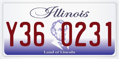 IL license plate Y360231