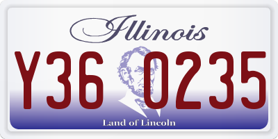 IL license plate Y360235