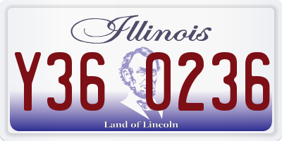 IL license plate Y360236