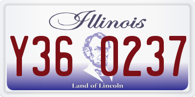 IL license plate Y360237