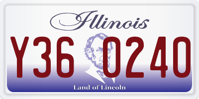 IL license plate Y360240
