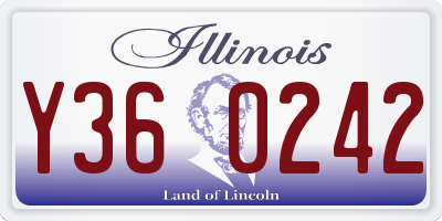 IL license plate Y360242
