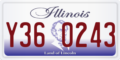 IL license plate Y360243
