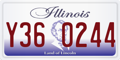 IL license plate Y360244
