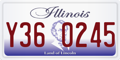IL license plate Y360245