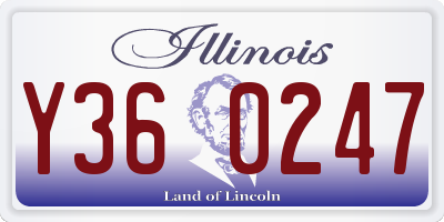 IL license plate Y360247