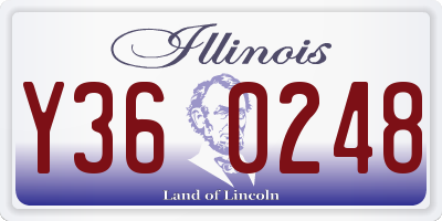 IL license plate Y360248