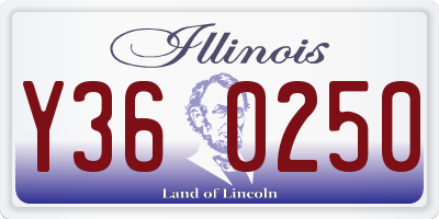 IL license plate Y360250