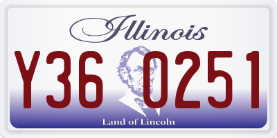 IL license plate Y360251