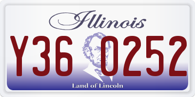 IL license plate Y360252