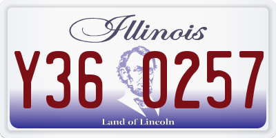 IL license plate Y360257