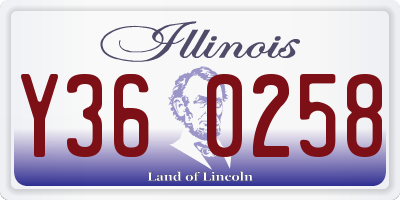 IL license plate Y360258