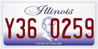 IL license plate Y360259
