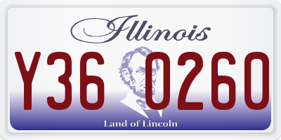 IL license plate Y360260