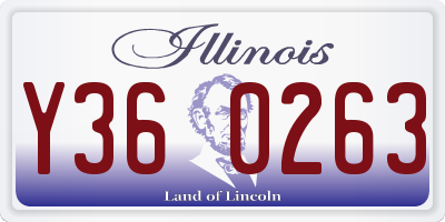 IL license plate Y360263