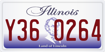 IL license plate Y360264