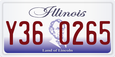 IL license plate Y360265