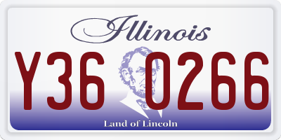 IL license plate Y360266
