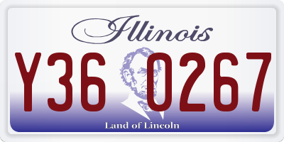 IL license plate Y360267